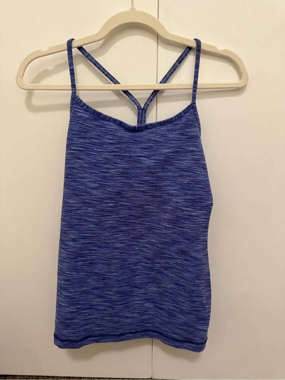 Lululemon Power Y Tank in Heathered Lilac Purple, Size 8